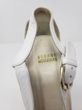 Stuart Weitzman Size 9.5 White Criss-Cross Heels
