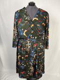 Isabel + Alice Size 4X (26) Olive Multi Abstract Dress