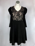 eloquii Size 16 Black & Beige Lace Dress