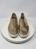 Michael Kors Size 8 Gold Sequins Loafer Sneakers