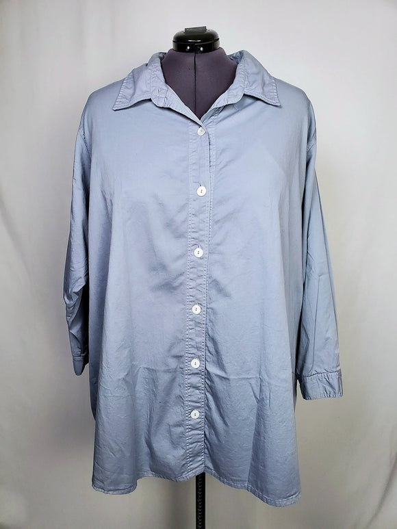 Making it Big Size 5X (34/36) Gray Blue Shirt