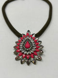 Lydell NYC Bronze & Pink Retro Necklace