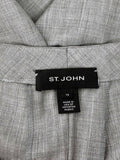 St. John Size 14 Gray Solid Pants