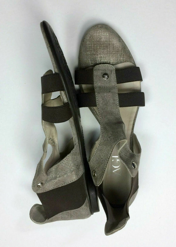 AGL Size 40.5 (10.5/11)  Gray & Brown Sandals