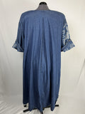 Vintage Spencer Alexis Size 26W Blue Geometric Dress