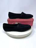 Vintage Happy Hoppers Size 11 Black Suede Loafers NIB