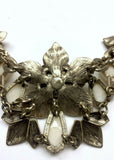 Chloe + Isabel Gold & Cream Flower Chain-Link Necklace