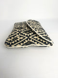 Dansk Smykkekunst Cream & Charcoal Cotton Clutch NWT