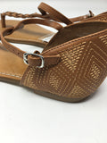 Lands' End Size 11 Tan Embroidered Sandals