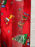 Red Santa Christmas Stripe Scarf