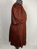 Torrid Size 5X (28) Black & Rust Hearts Dress NWT