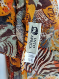 Into Africa Orange & Brown Animal Print Scarf