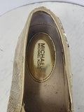 Michael Kors Size 8 Gold Sequins Loafer Sneakers