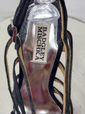 Badgley Mischka Size 9 Pewter Glitter Platform Heels
