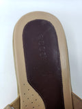 ecco Size 10 (41) Beige Stitched Slide Sandals NWOB