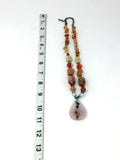 Beige & Orange Semi-Precious Stone Necklace