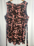 One Day Size 28 Pink & Green Camouflage Shorts Romper NWT