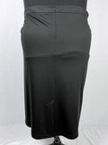 Ulla Popken Size 32 Black Faux Leather Skirt NWT