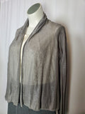 bryn Walker Size L Gray Knit Cardigan Sweater