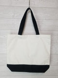 Two Big Blondes Cream & Black Reusable Shopping Tote NEW