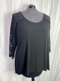 belldini Size 3X Black Studded Shirt NWT