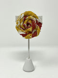 Yellow & Red Floral Retro Brooch