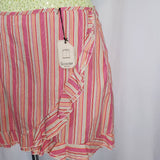 Vintage Venezia Size 16 Pink & Beige Striped Skort DEADSTOCK
