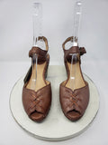 Frye Size 11 Brown Studded Wedge Sandals NWOB