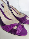 Lulu Guiness Size 9 (40) Purple Slingback Pumps NWOB