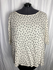 Jibri Size 3 (22) Cream & Black Print Shirt