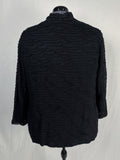 Eileen Fisher Size 2X Black Raw Edges Jacket