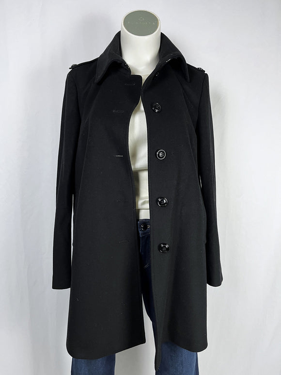 Burberry Size 16 Black Coat