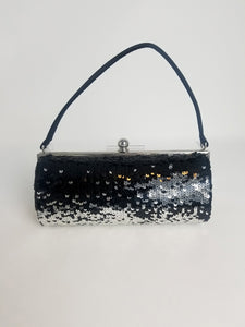 Vanessa Black & Silver Sequined Evening Purse