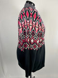 Torrid Size 4X (26) Black & Red Ikat Sweater NWT