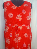 Lucky Brand Size 2X Red Floral Dress