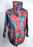 Vintage MaryLou Ozbolt Storer Size L (18/20) Red & Teal Abstract Jacket