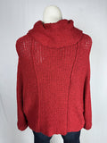 Beyond Threads Size 16W Red Cable-Knit Sweater