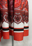 LAUREN Ralph Lauren Size 14 Red & White Paisley Skirt NWT