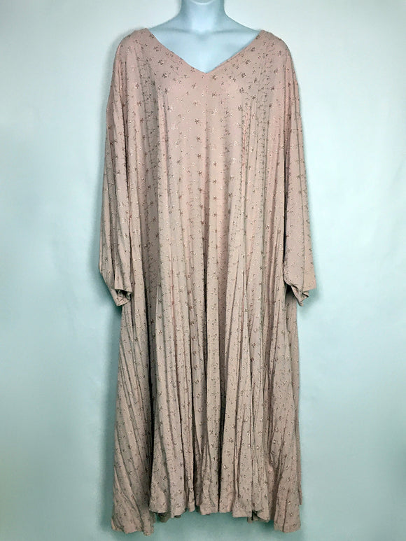 Vintage Peaches Plus Woman Size 9X Pink Embroidered Dress