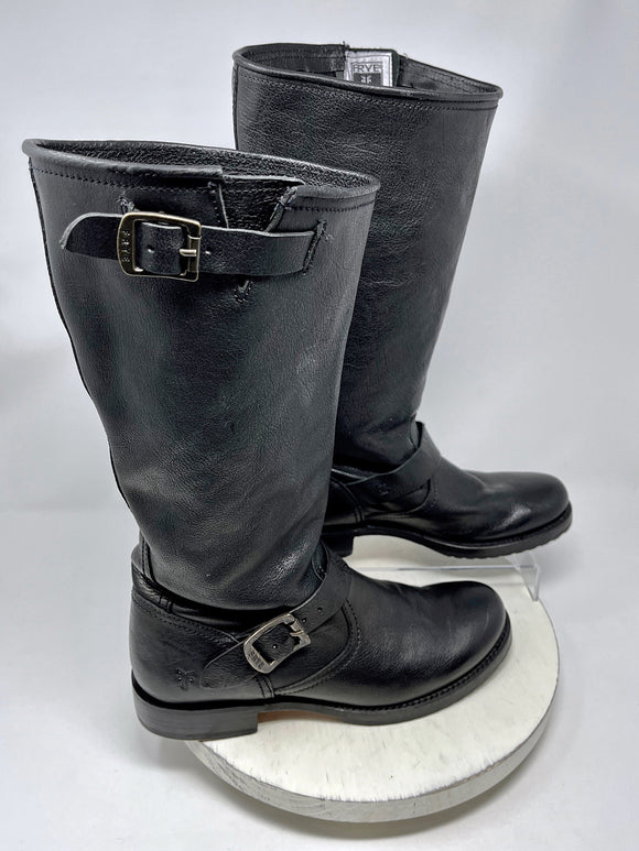 Frye Size 9.5 Black Moto Boots