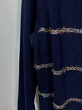 Torrid Size 2 (18W) Navy Tinsel Stripe Sweater