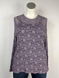Emanuel Ungaro Size 2X (20/22) Dusty Purple Floral Shirt