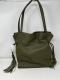 Melrose and Market Olive Leather Satchel NWT