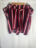 Torrid Size 26W Black & Pink Striped Shorts NWT