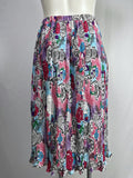 Vintage Diane Freis Size 14/16 Pink & White Floral & Dots Skirt Suit
