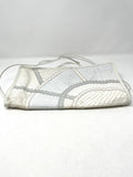 Vintage Carlos Falchi Cream & Gray Snakeskin Purse