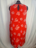 Lucky Brand Size 2X Red Floral Dress