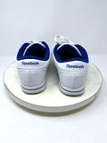 Reebok Size 9 Size White & Royal Blue Stripe Sneakers