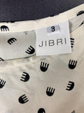 Jibri Size 3 (22) Cream & Black Print Shirt