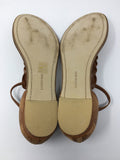 Lands' End Size 11 Tan Embroidered Sandals